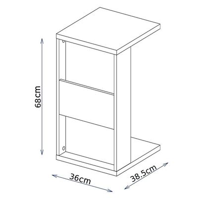 Mesa Apoio Lateral Book Sofá Ou Cama Caemmun Branco
