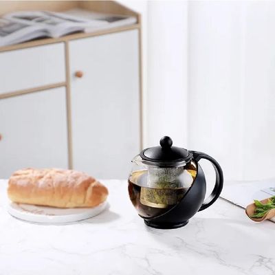 Bule Chaleira Vidro 1250ml Chá Café Infusor Filtro Inox Jarra Suco Coador Grande Resistente