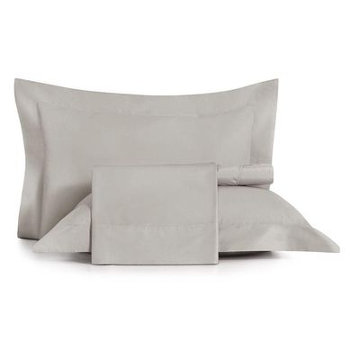 Jogo De Cama Queen 4 Peças Altenburg Algodão Lux 200 Fios Cinza Inspiração