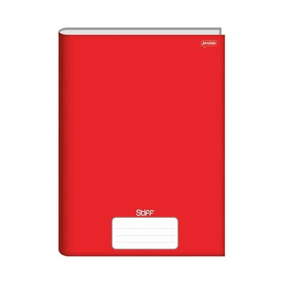 Caderno Universitário Jandaia Brochura Capa Dura 1 Matéria Vermelho