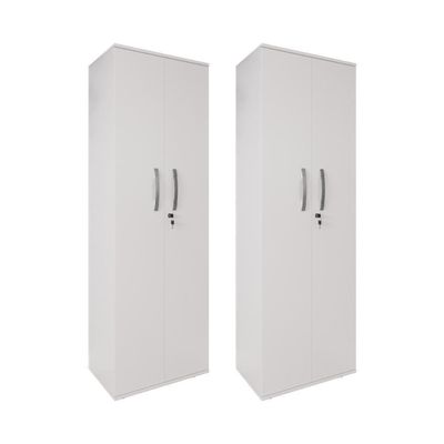 Kit 2 Armário Organizador Multiuso Kiev Lavanderia 2 Portas Branco