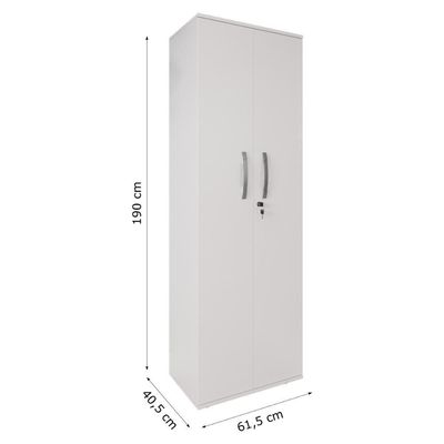 Kit 2 Armário Organizador Multiuso Kiev Lavanderia 2 Portas Branco
