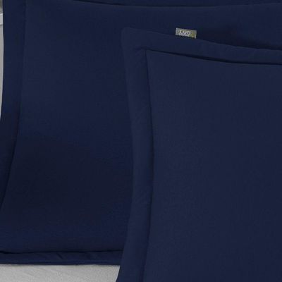 Porta Travesseiro Matelado Nobre 2 Peças Malha 100% Algodão - Azul-marinho