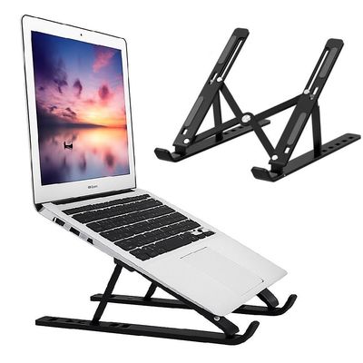 Suporte Articulado Notebook Tablet Ergonômico Ajustável Dobrável Antiderrapante Mesa Escritório Preto
