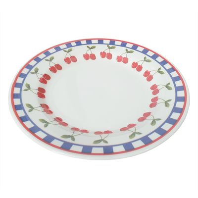 Prato Raso de Cerâmica Donna Jardim de Cerejas 24cm 6 Unidades - Biona 149866