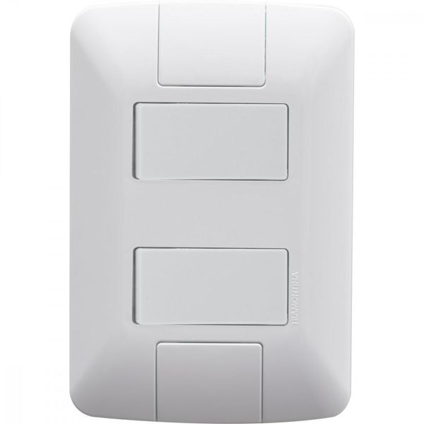 Conjunto 4x2 com 1 Interruptor Simples 6 A 250 V e 1 Interruptor Paralelo 6 A 250 V Tramontina Aria Branco