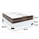 Cama Box Casal Sintético + Colchão Molas Ensacadas Texas Prime Colchões 138cm Branco - Suporta Até 120 Kg Por Pessoa