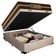 Cama Box Baú Casal Suede + Colchão Molas Ensacadas Texas Prime Colchões Bege 138cm