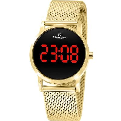 Relógio Champion Feminino Digital Dourado Ch48162v