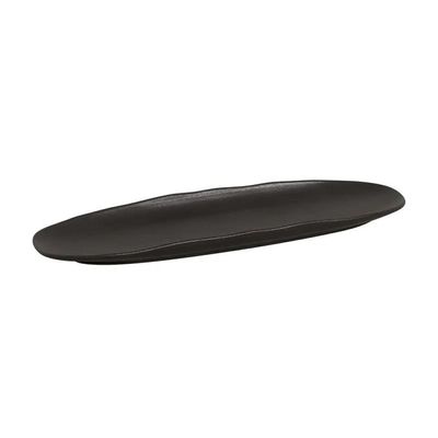 Conjunto de Travessas Oval Rasa Grande Orgânico Preto Matte 36x13cm 4 Peças Porto Brasil Preto