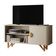 Rack Venice 120cm Para Tv Até 50 Com Pés Em Madeira Maciça Off White Off White