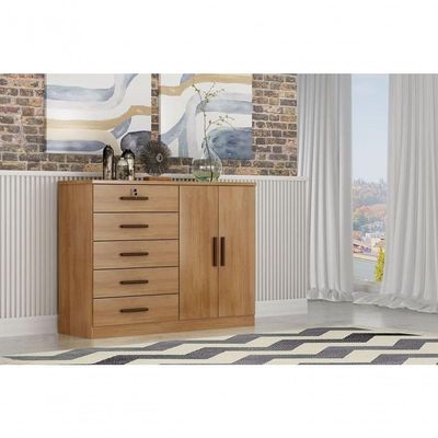 Cômoda Para Quarto Com Sapateira 5 Gavetas - Space-cumaru - Móveis Horizonte