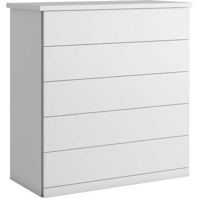 Cômoda Para Quarto 5 Gavetas Capri Bianchi