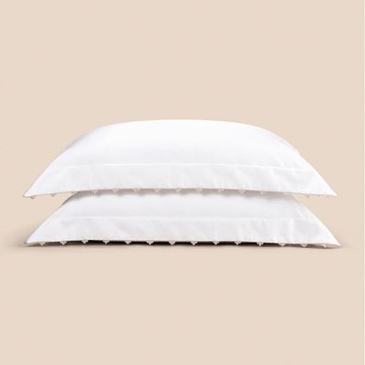 Jogo De Fronha 50cm X 90cm Cetim 1.000 Fios Altenburg Haus Esplendor Branco