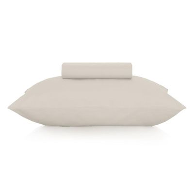 Jogo De Cama Solteiro Completo Altenburg Toque Acetinado Bege Porcelana
