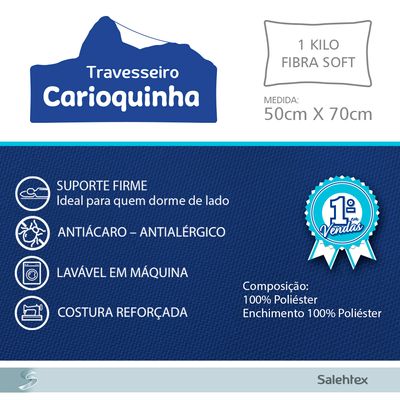 Travesseiro Carioquinha 50cmx70cm