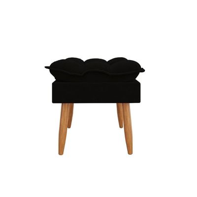 Kit 02 Poltronas + Namoradeira + Puff Opala Balaqui Decor Preto