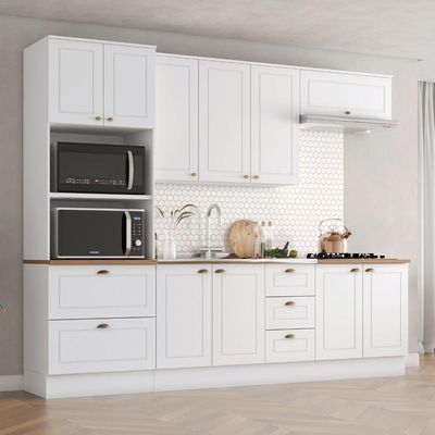 Tampo Para Balcão 80cm Cooktop Americana Estrutura Em Mdf Nature