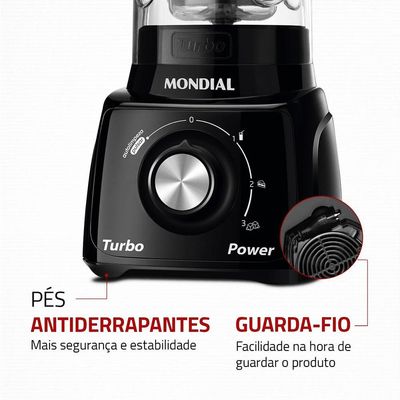 Liquidificador Turbo Power Mondial 550W L-99 FB 110V