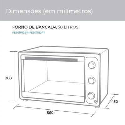 Forno Elétrico FE50 Suggar 50 Litros Com Função Grill Preto / 110v