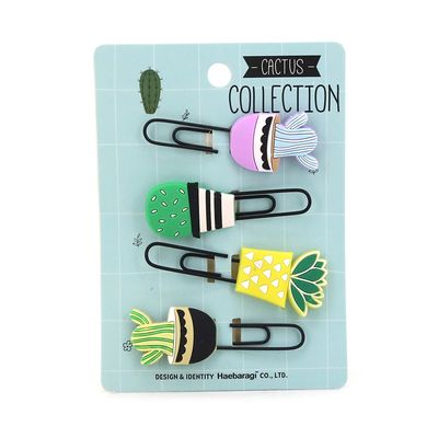 Clip Le Stylo Cactos Colors 2,5x7cm com 04 Unidades - Item Sortido