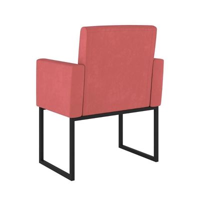 Kit Sofá 2 Lugares + 2 Poltronas Para Recepção Sala Balaqui Cor:rosa Rosa