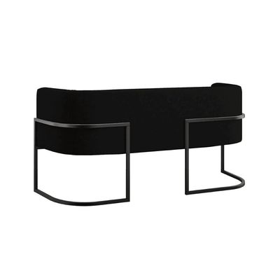 Kit Sofá 2 Lugares + 2 Poltronas Para Recepção Balaqui Preto