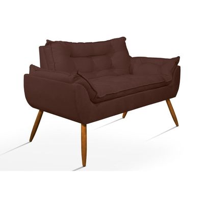 Kit Namoradeira Opala Sala Quarto e 02 Poltronas Balaqui Decor Marrom