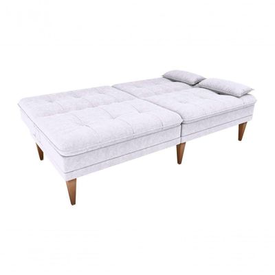 Sofá Cama Pietra Sala Quarto Decorativo Matrix Bege