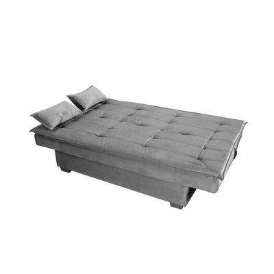 Sofá Cama Casal Reclinável Esmeralda - Cinza Light