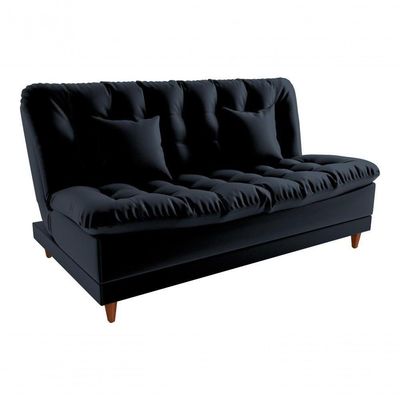 Sofá Cama 3 Lugares 1,85 Mts Duda Matrix Preto