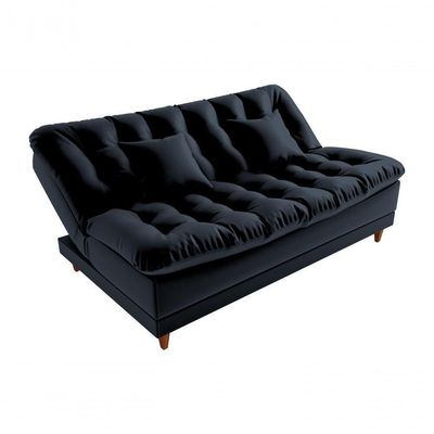 Sofá Cama 3 Lugares 1,85 Mts Duda Matrix Preto