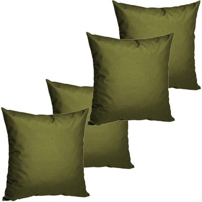 4 Almofadas Cheias P/ Sofá Decorativas, Impermeáveis Pequena Verde Olivia