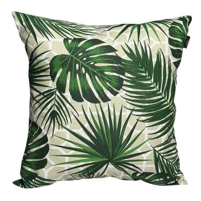 Almofadas Para Sofá Cheias Decorativas, Impermeáveis Trama Floral Verde