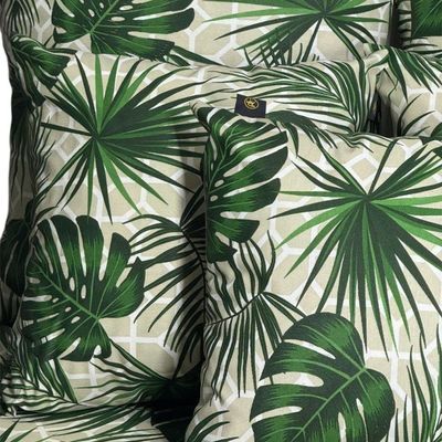 Almofadas Para Sofá Cheias Decorativas, Impermeáveis Trama Floral Verde