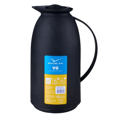 Garrafa Térmica Invicta 8803 Vogue Rolha Dosadora Preta 750ml