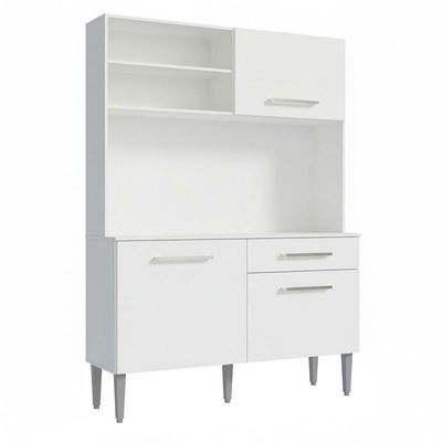 Armário De Cozinha Compacta 120cm Branco Life Madesa