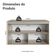 Balcão De Cozinha 120 Cm 2 Portas Suspenso Nice Madesa Crema