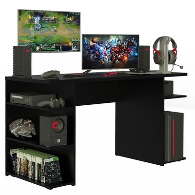 Mesa Para Computador Escrivaninha Gamer 9409 Madesa Preto