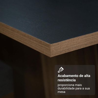 Mesa Para Escritório Diretor Presidente 180cm Rustic-preto 5388 Madesa