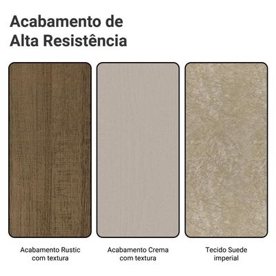 Conjunto Sala De Jantar Tampo De Madeira 4 Cadeiras Rustic/crema/imperial évora Madesa
