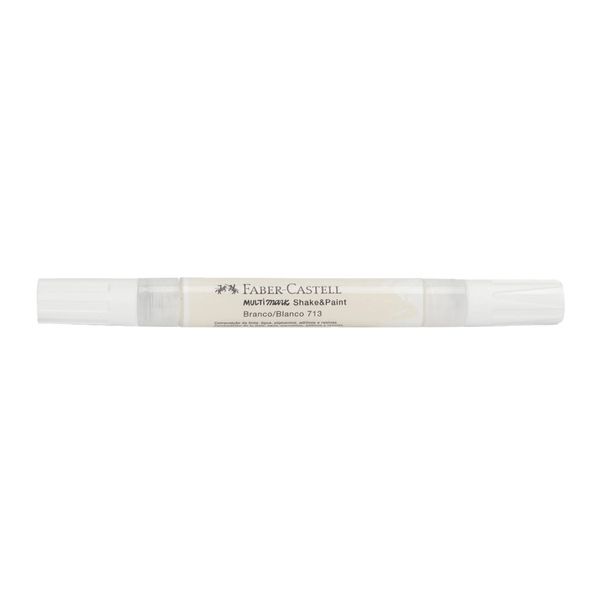 Pincel Marcador Permanente Faber-Castell MultiMark Duas Pontas Preto e Branco