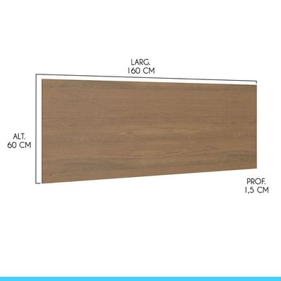 Painel Cabeceira Cama Casal Queen 160x60cm Menu Móveis Carvalho