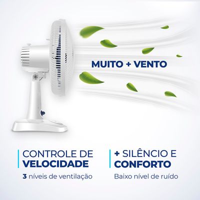 Ventilador de Mesa Mondial 6 Pás Super Power Branco VSP-30-W - 30cm 220V