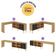 Mesa De Escritório Em L Com 3 Gavetas Porto Multimóveis Mp6044 Madeirado/preto
