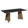 Conjunto Sala De Jantar Tampo De Madeira 6 Cadeiras Rustic/preto/silver Minsk Madesa