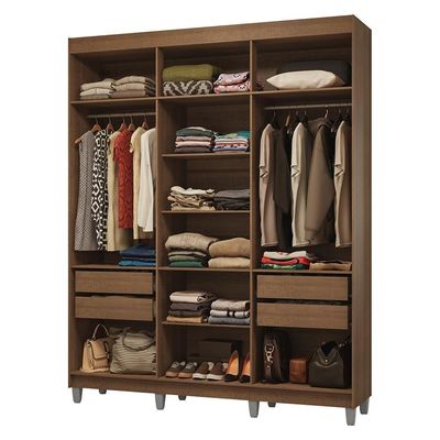 Guarda-roupa Closet Com Pés 4 Gavetas 180cm Rustic Venus Madesa