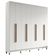 Guarda-roupa Casal Com Pés 8 Portas Batentes Branco-branco-rustic Saturno Madesa