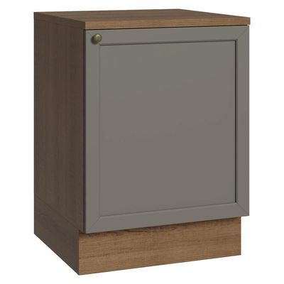 Balcão De Cozinha 60 Cm 1 Porta Rustic/cinza Vik Madesa Rustic/cinza