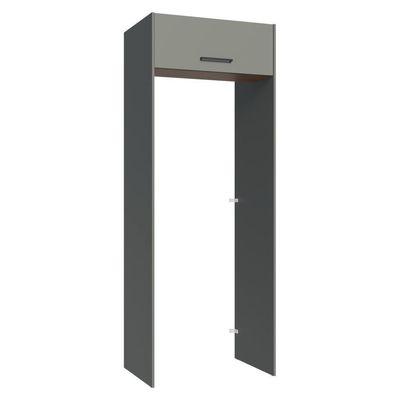 Porta-geladeira 83 Cm 1 Porta Basculante Cinza/rustic/cinza Agata Madesa Cinza/rustic/cinza